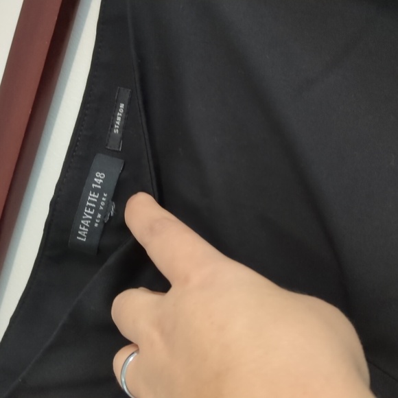 Lafayette 148 New York Stanton Black Ankle Wool Lightweight Pants Sz 14 - Picture 6 of 9